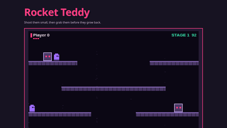 Rocket Teddy arcade game demo